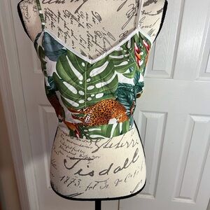 Safari print tank and kimono size 1XL